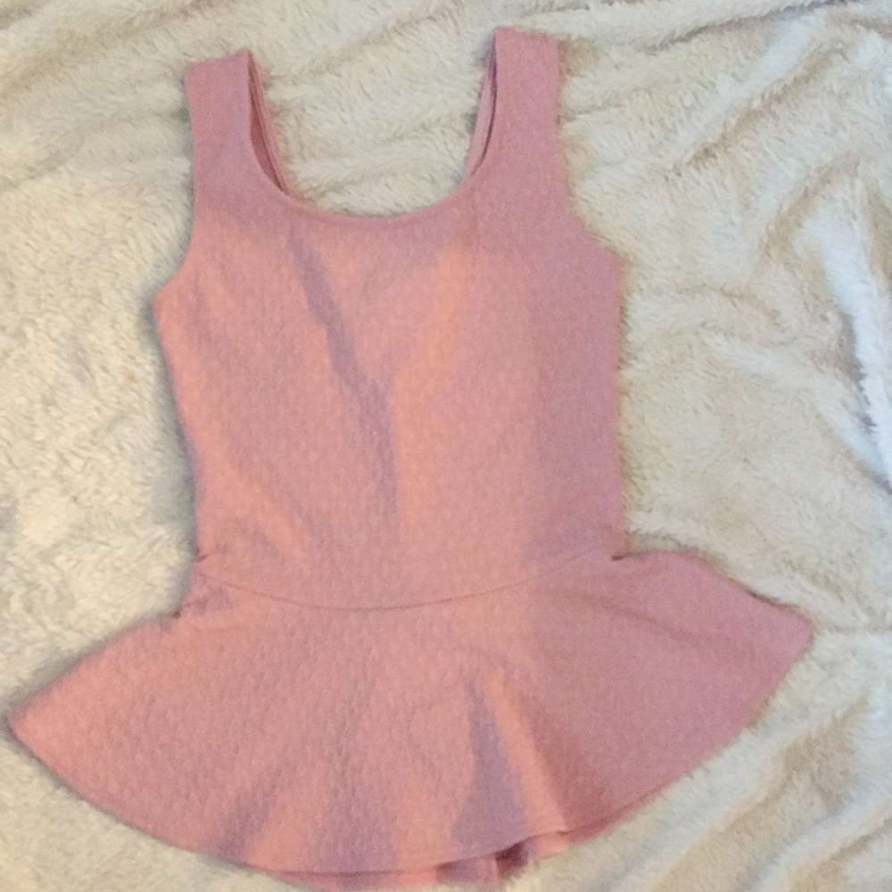 Pink peplum top